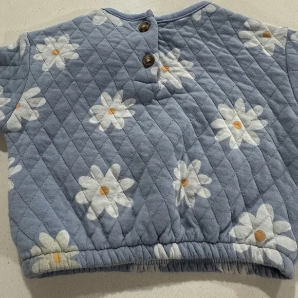 Old Navy Blue Floral Sweater 0-3M - Picture 4 of 4